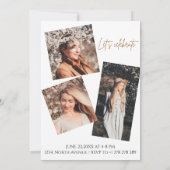Invitation Collage photo minimaliste Graduation (Dos)
