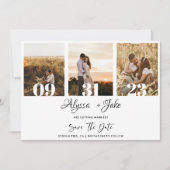 Invitation Collage photo modèle Enregistrer la date Invitatio (Devant)