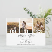 Invitation Collage photo modèle Enregistrer la date Invitatio (Debout devant)