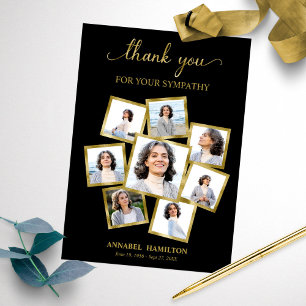 Invitation Collage Photo Moderne de Remerciements pour Sympat