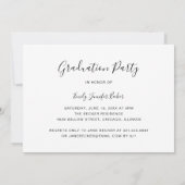 Invitation Collage photo moderne Elégant Graduation (Dos)