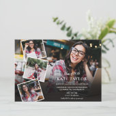 Invitation Collage photo moderne Graduation (Debout devant)