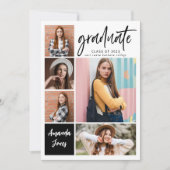Invitation Collage photo moderne Graduation (Devant)