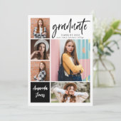 Invitation Collage photo moderne Graduation (Debout devant)