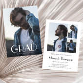 Invitation Collage photo moderne Graduation