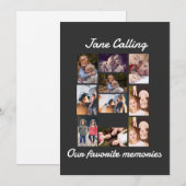 Invitation Collage photo personnalisé pour amis modernes 10 (Devant / Derrière)