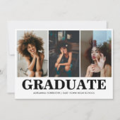 Invitation Collage photo simple Bold Graduate (Devant)