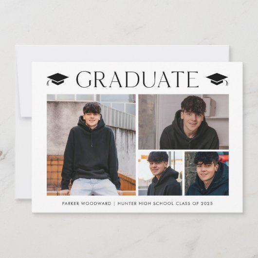 Invitation Collage photo simple Graduation (Devant)