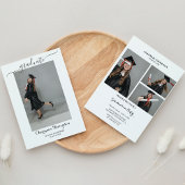 Invitation Collage photo simple Graduation noir et blanc