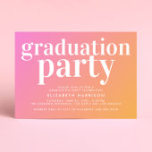Invitation Collage photo tendance Pink Orange Graduation Part