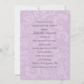 Invitation Collage photo vintage Lavender Floral Graduation (Dos)