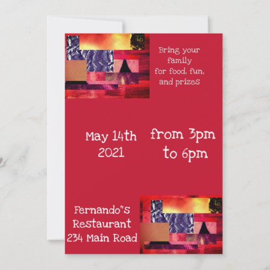 Invitation collage rétro (Dos)