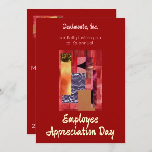 Invitation collage rétro (Devant / Derrière)