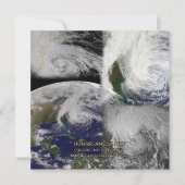 Invitation Collage satellite Vue de l'ouragan Sandy (Devant)