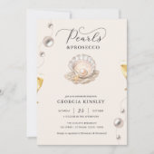 Invitation Collation de perles et de prosecco sur le thème de (Devant)