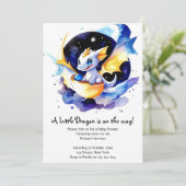 Invitation Collecte de Baby showers ornés de dragons (Debout devant)