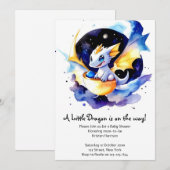 Invitation Collecte de Baby showers ornés de dragons (Devant / Derrière)