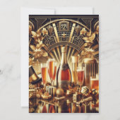 Invitation Collecte de fonds Black Gold New Year's Eve Party (Dos)