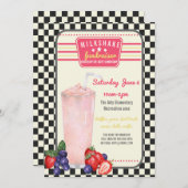 Invitation Collecte de fonds de charité PTA PTO milkshake din (Devant / Derrière)