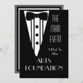 Invitation Collecte de fonds de la Cravate noire - Événement  (Devant / Derrière)