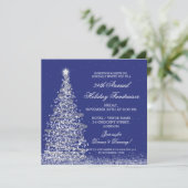 Invitation Collecte de fonds de vacances Gala Silver Navy Blu (Debout devant)