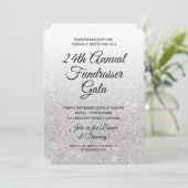 Invitation Collecte de fonds d'entreprise Glitter Argenté For (Debout devant)