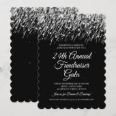 Invitation Collecte de fonds d'entreprise officielle Argent d (Devant / Derrière)