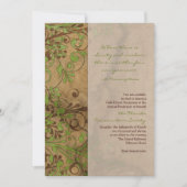 Invitation Collecte de fonds en bois naturel et en fleurs ou  (Devant)