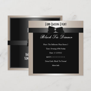 Invitation Collecte de Fonds Formel Smoking Champa