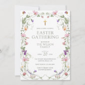 Invitation Collecte de Pâques de la Croix d'Or Fleur sauvage (Devant)