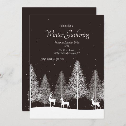 Invitation Collecte d'hiver (Devant / Derrière)