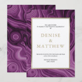 Invitation Collection Agate Dalia Violet (Devant / Derrière)