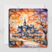 Invitation Collection d'automne Citrouille tendance d'Hallowe (Devant)