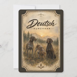 Invitation Collection de chasse du Pointer à poil court allem