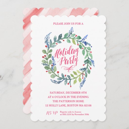 Invitation Collection de fils aquarelle (Devant / Derrière)