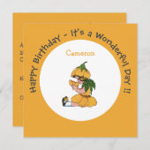 Invitation Collection de fleur Whimsical enfant de coupe-beur (Devant / Derrière)