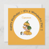 Invitation Collection de fleur Whimsical enfant de coupe-beur (Devant)