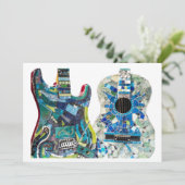Invitation Collection de guitares Mosaic Boho Chic (Debout devant)