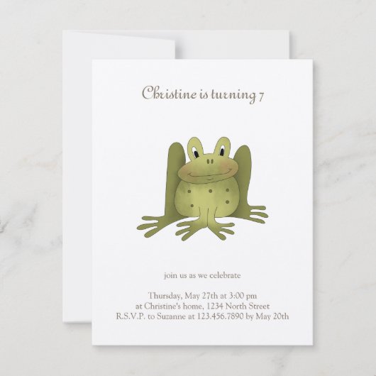 Invitation Collection de jardins ・ Grenouille (Devant)