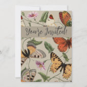 Invitation Collection de la papillon Moth Nature Dessin (Devant)