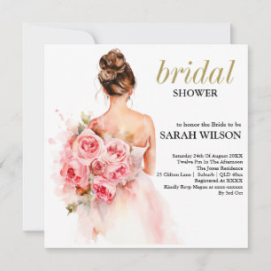 Invitation Collection de Mariage d'aquarelle Rose Floral