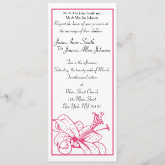 Invitation Collection de mariage de lis et de lanterne,