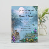 Invitation Collection de mariage Élégance Bioluminescente (Debout devant)