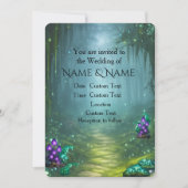 Invitation Collection de mariage Élégance Bioluminescente (Devant)