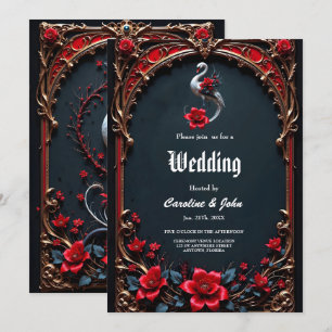 Invitation Collection de mariage Elegant Cygne Blanc