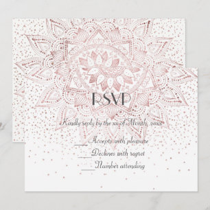 Invitation Collection de mariage élégante confettis mandala o
