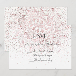 Invitation Collection de mariage élégante confettis mandala o