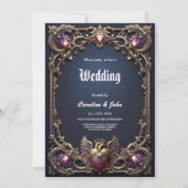 Invitation Collection de mariage gothique victorien (Devant)