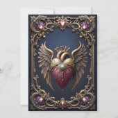 Invitation Collection de mariage gothique victorien (Dos)