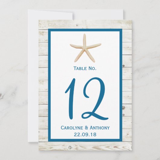 Invitation Collection de mariage sur la plage en bois passée  (Devant)